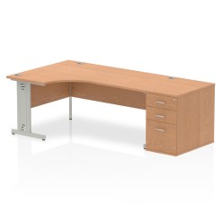 Impulse 1800mm Cable Managed Left Crescent Desk Workstation - image 10