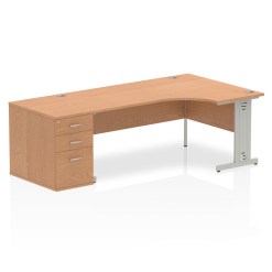 Impulse 1800mm Cable Managed Right Crescent Desk Workstation - image 10
