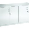 High Gloss Twin Cupboard With Credenza Top