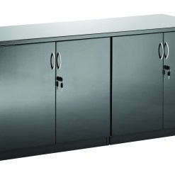 High Gloss Twin Cupboard With Credenza Top