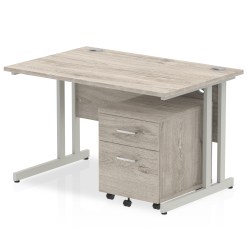 Impulse 1200mm Cantilever Straight Desk With Mobile Pedestal - image 2