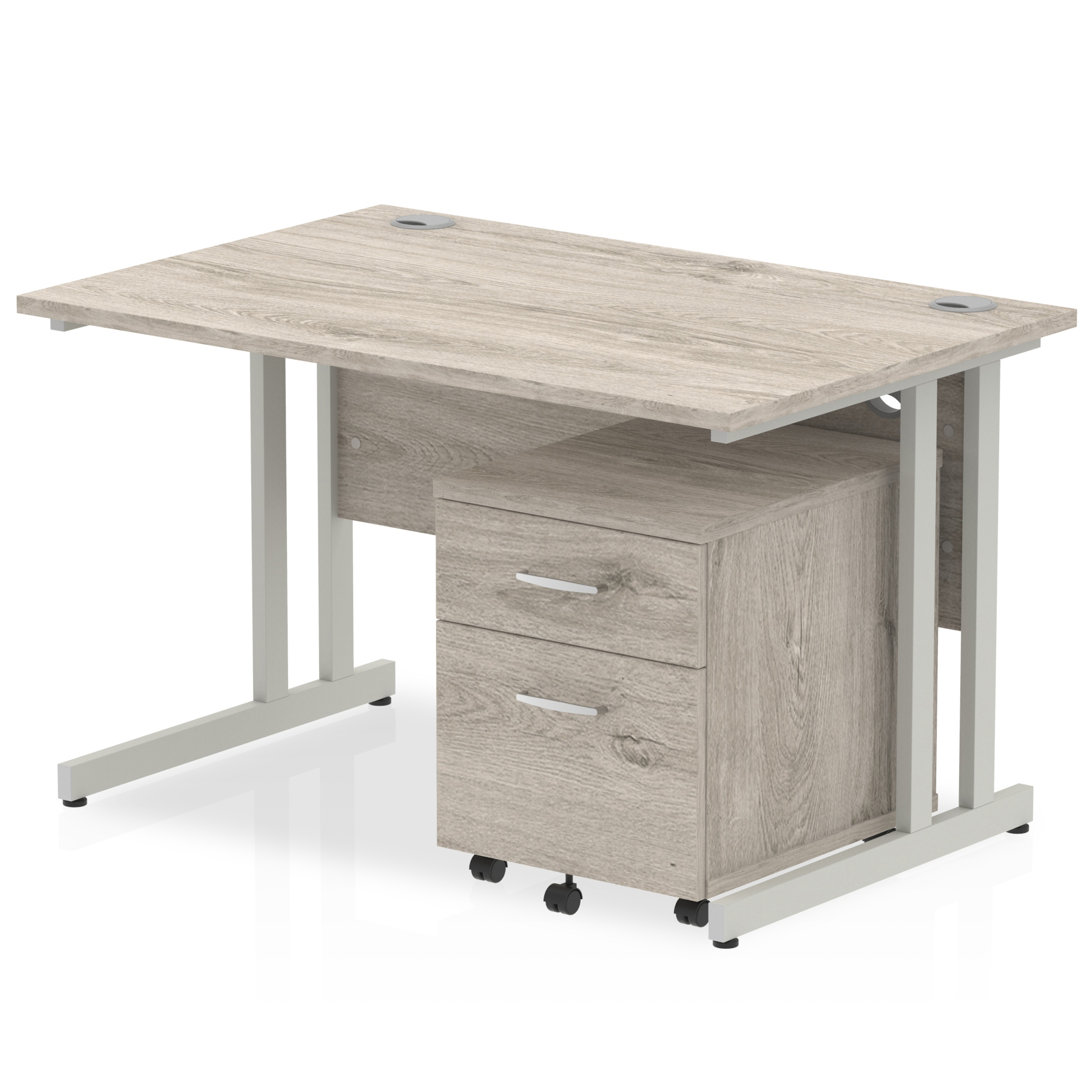Impulse 1200mm Cantilever Straight Desk With Mobile Pedestal - image 2