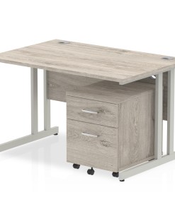 Impulse 1400mm Cantilever Straight Desk With Mobile Pedestal