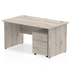 Impulse Panel End Straight Desk With Mobile Pedestal - image 3