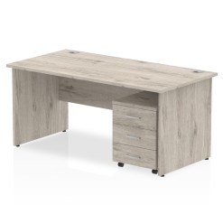 Impulse Panel End Straight Desk With Mobile Pedestal - image 5
