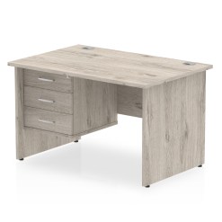 Impulse 1200mm Panel End Straight Desk With Single Fixed Pedestal - image 2