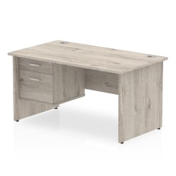 Impulse 1400mm Panel End Straight Desk With Single Fixed Pedestal - image 2