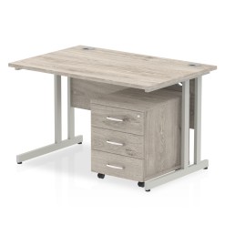 Impulse 1200mm Cantilever Straight Desk With Mobile Pedestal - image 3