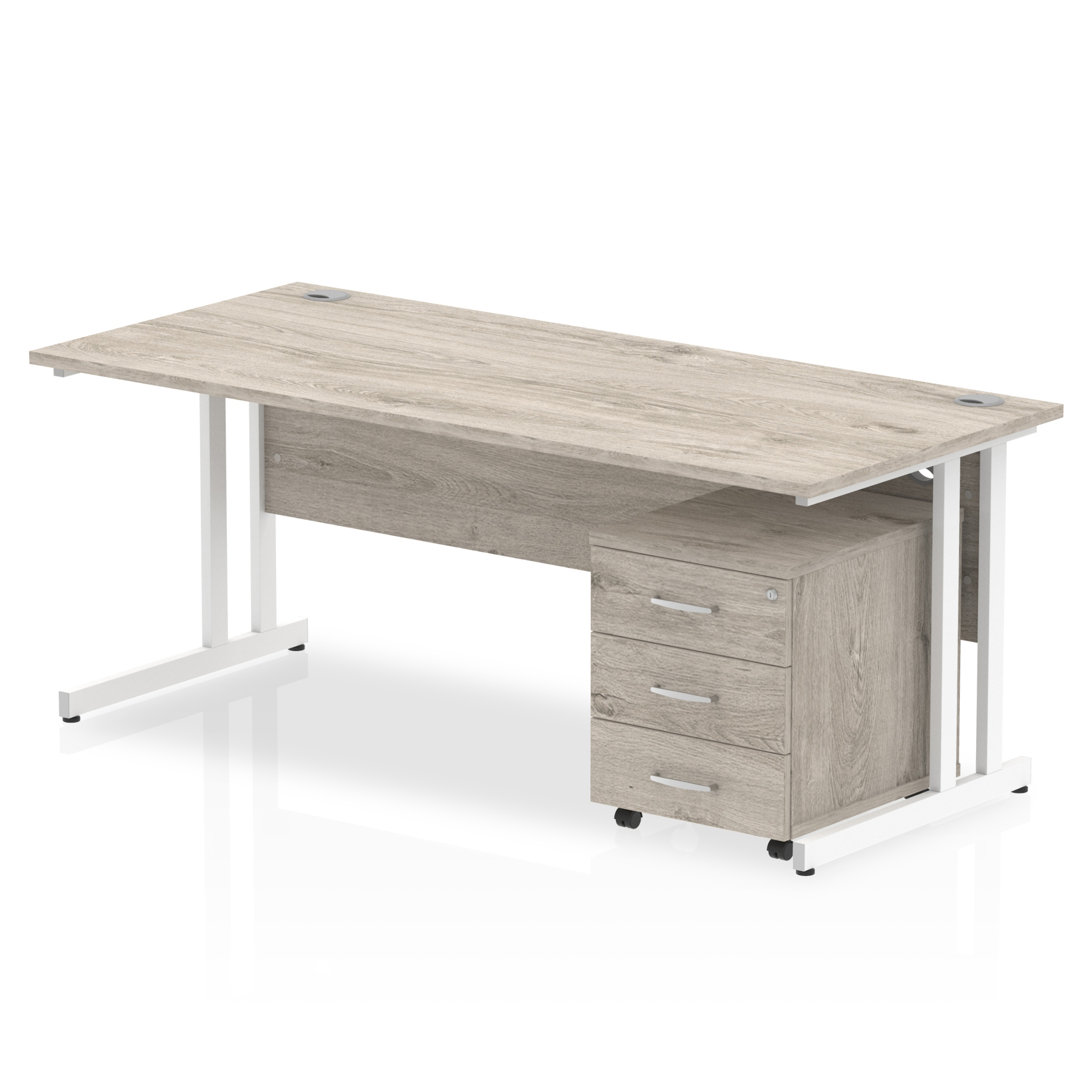 Impulse 1800mm Cantilever Straight Desk With Mobile Pedestal - image 3