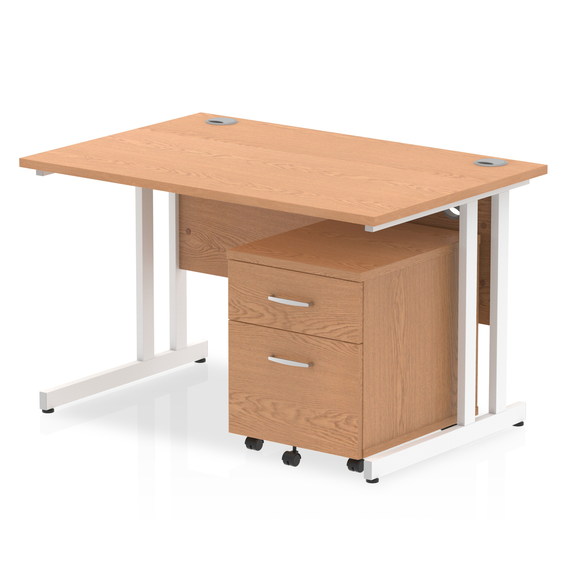 Impulse 1200mm Cantilever Straight Desk With Mobile Pedestal - image 7