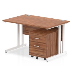 Impulse 1200mm Cantilever Straight Desk With Mobile Pedestal - image 8