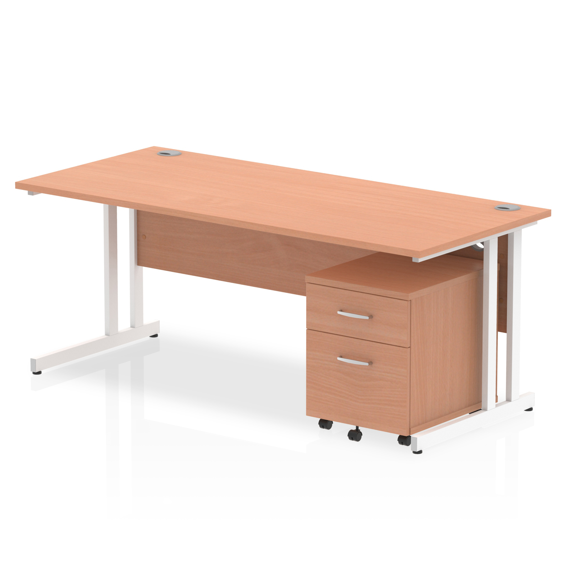Impulse 1800mm Cantilever Straight Desk With Mobile Pedestal - image 5
