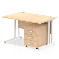 Impulse 1200mm Cantilever Straight Desk With Mobile Pedestal - image 10