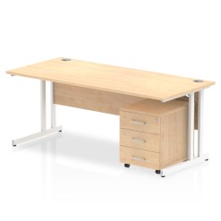 Impulse 1800mm Cantilever Straight Desk With Mobile Pedestal - image 10