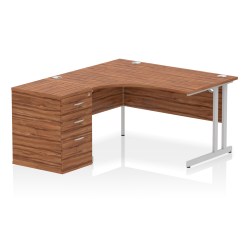 Impulse 1400mm Cantilever Left Crescent Desk Workstation - image 4