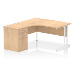 Impulse 1400mm Cantilever Left Crescent Desk Workstation - image 8