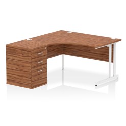 Impulse 1400mm Cantilever Left Crescent Desk Workstation - image 10