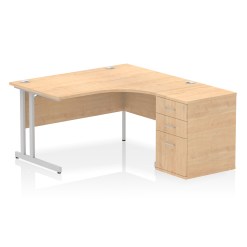Impulse 1400mm Cantilever Right Crescent Desk Workstation - image 2