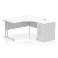 Impulse 1400mm Cantilever Right Crescent Desk Workstation - image 5