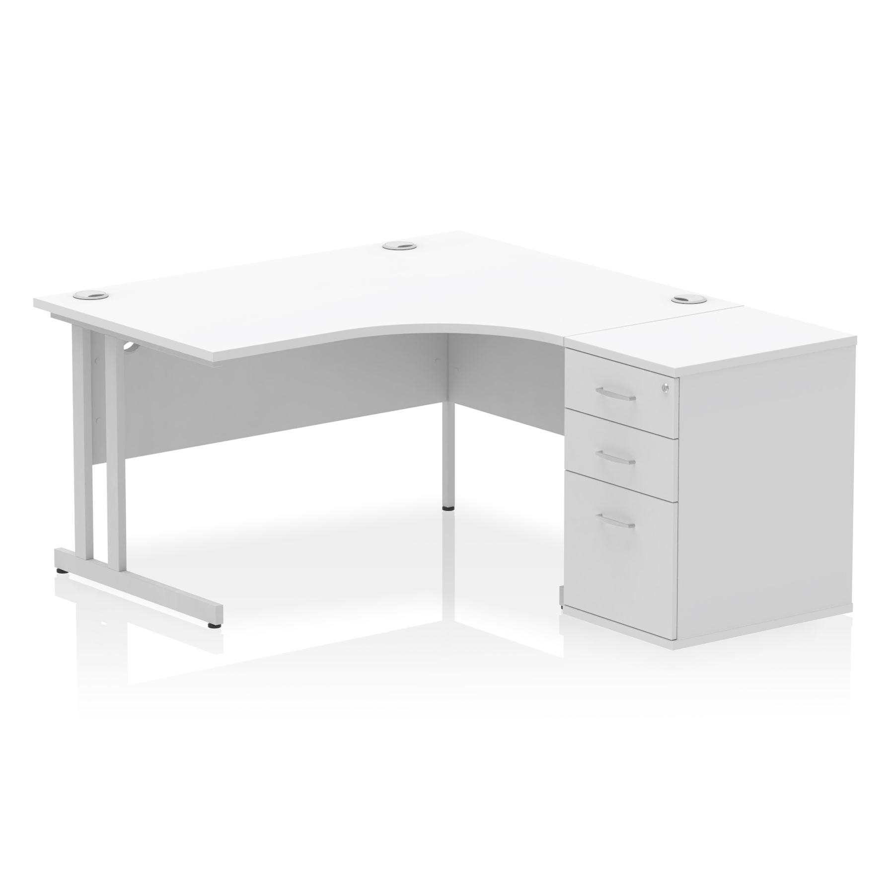 Impulse 1400mm Cantilever Right Crescent Desk Workstation - image 5