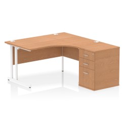 Impulse 1400mm Cantilever Right Crescent Desk Workstation - image 9