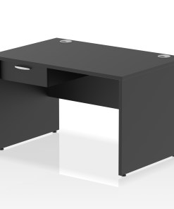 Impulse Panel End Straight Desk Frame With Single One Drawer Fixed Pedestal