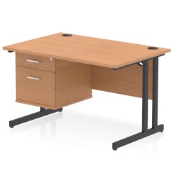 Impulse 1200mm Cantilever Straight Desk With Single Fixed Pedestal - image 10