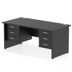 Impulse 1600mm Panel End Straight Desk With Two Fixed Pedestal - image 6