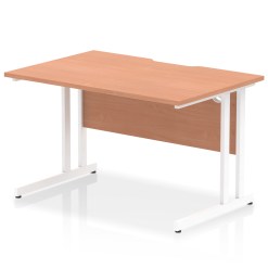 Impulse Scalloped Edge 1200mm Straight Desk Cantilever Leg - image 3