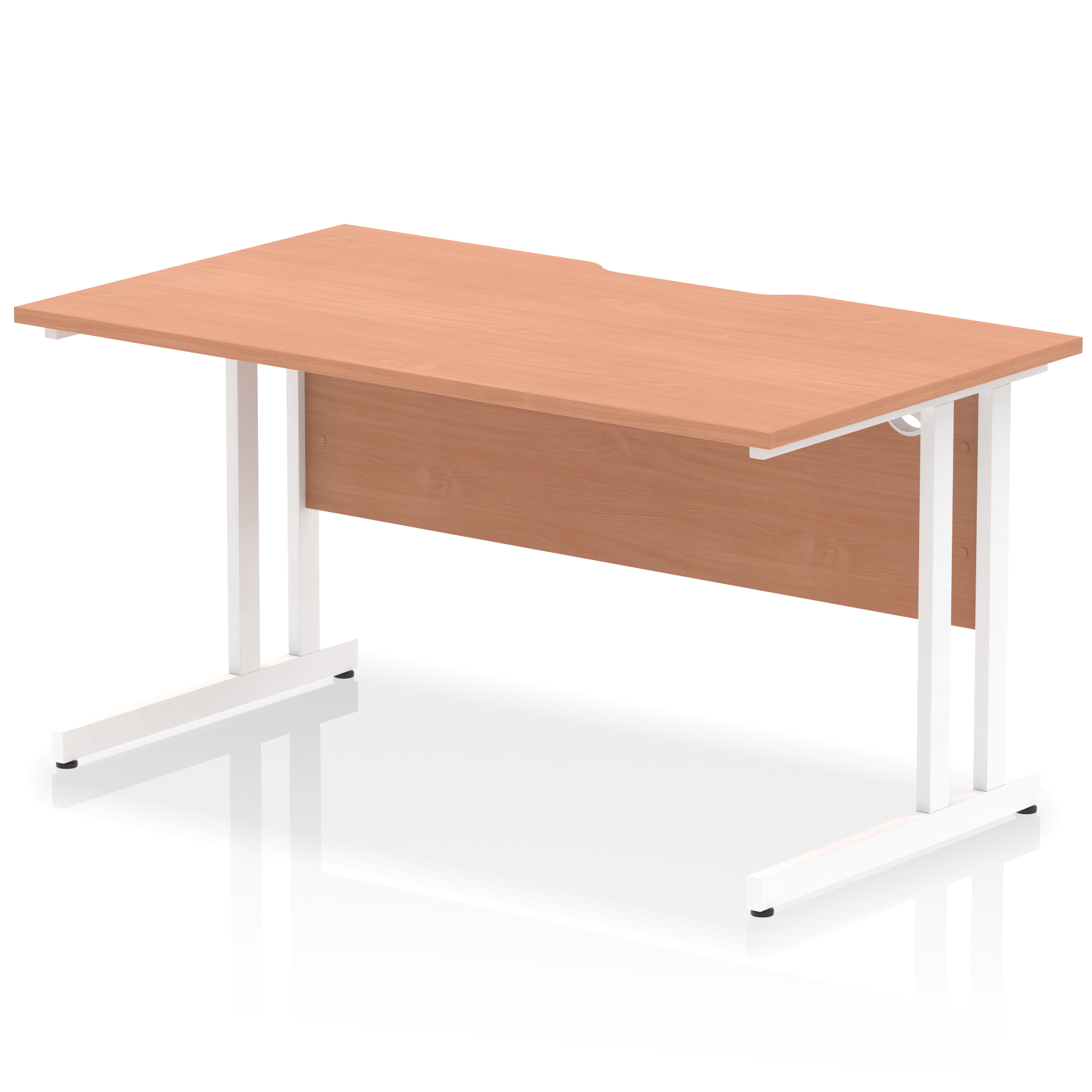 Impulse Scalloped Edge 1400mm Straight Desk Cantilever Leg - image 3