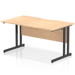 Impulse Scalloped Edge 1400mm Straight Desk Cantilever Leg - image 7
