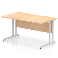 Impulse Scalloped Edge 1400mm Straight Desk Cantilever Leg - image 8