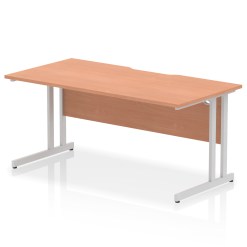 Impulse Scalloped Edge 1600mm Straight Desk Cantilever Leg - image 2