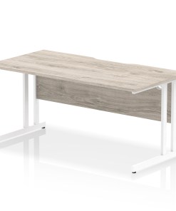 Impulse Scalloped Edge 1600mm Straight Desk Cantilever Leg