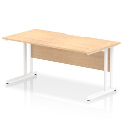 Impulse Scalloped Edge 1600mm Straight Desk Cantilever Leg - image 9