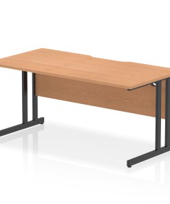 Impulse Scalloped Edge 1600mm Straight Desk Cantilever Leg