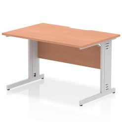 Impulse Scalloped Edge 1200mm Straight Desk Cable Managed Leg - image 2