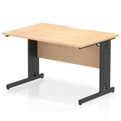 Impulse Scalloped Edge 1200mm Straight Desk Cable Managed Leg - image 7