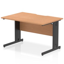 Impulse Scalloped Edge 1200mm Straight Desk Cable Managed Leg - image 10