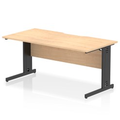 Impulse Scalloped Edge 1600mm Straight Desk Cable Managed Leg - image 7
