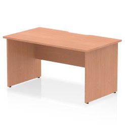 Impulse Scalloped Edge 1400mm Straight Desk Panel End Leg