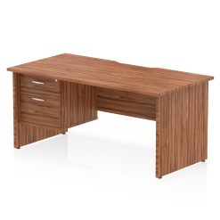 Impulse Scalloped Edge 1600mm Panel End Straight Desk With Single Fixed Pedestal - image 5