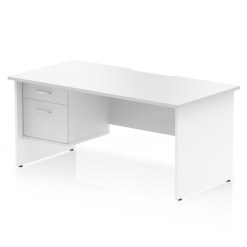 Impulse Scalloped Edge 1600mm Panel End Straight Desk With Single Fixed Pedestal - image 6