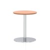 Italia Round Poseur Table Silver Leg
