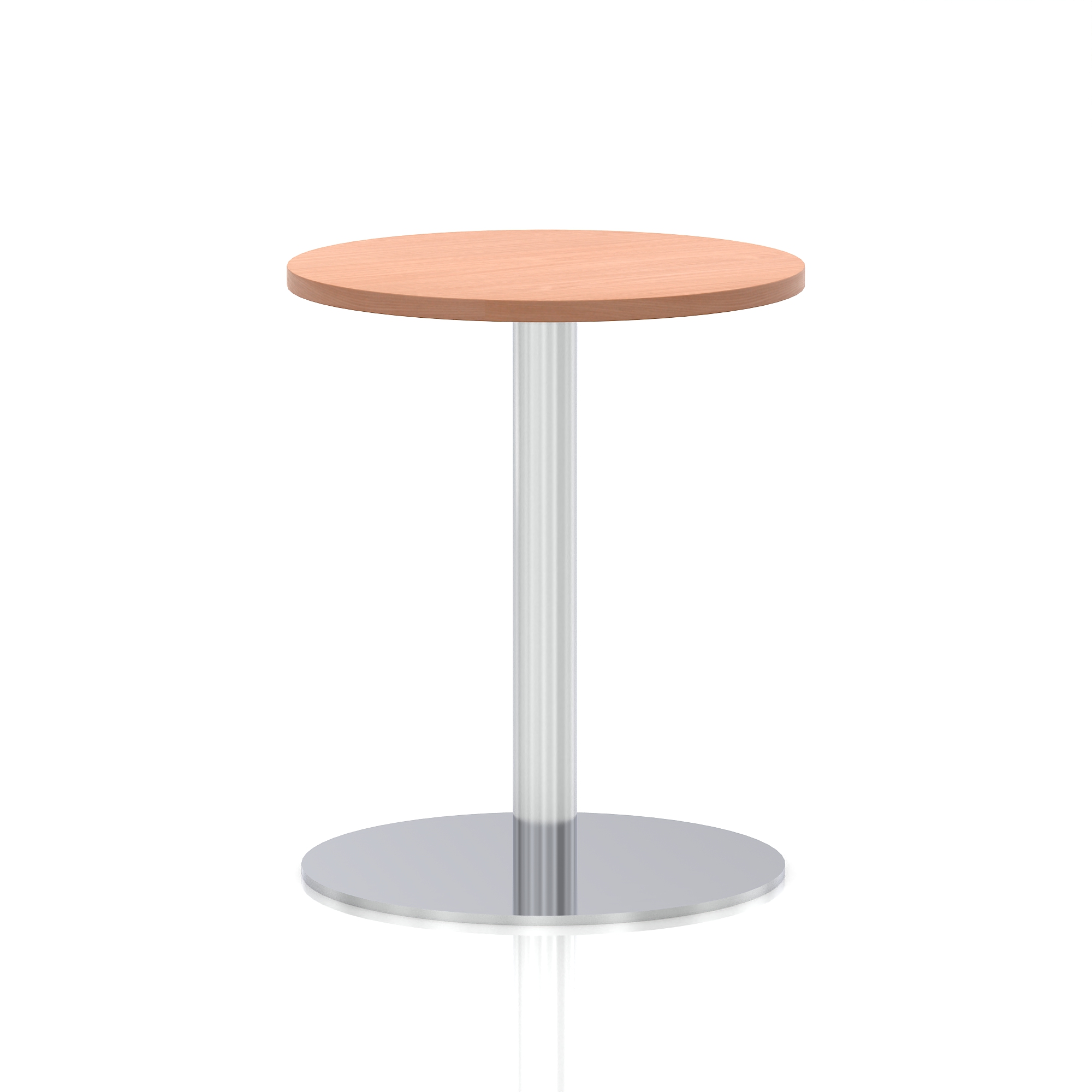 Italia Round Poseur Table Silver Leg