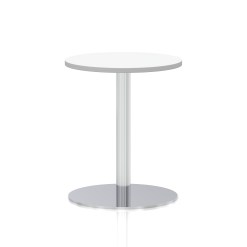 Italia Round Poseur Table Silver Leg - image 3