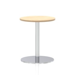 Italia Round Poseur Table Silver Leg - image 4