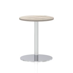Italia Round Poseur Table Silver Leg - image 6