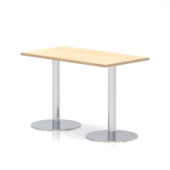 Italia Slimline Rectangular Poseur Table Silver Leg - image 4
