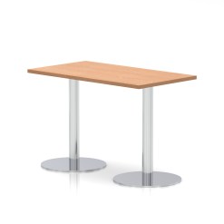 Italia Slimline Rectangular Poseur Table Silver Leg - image 5